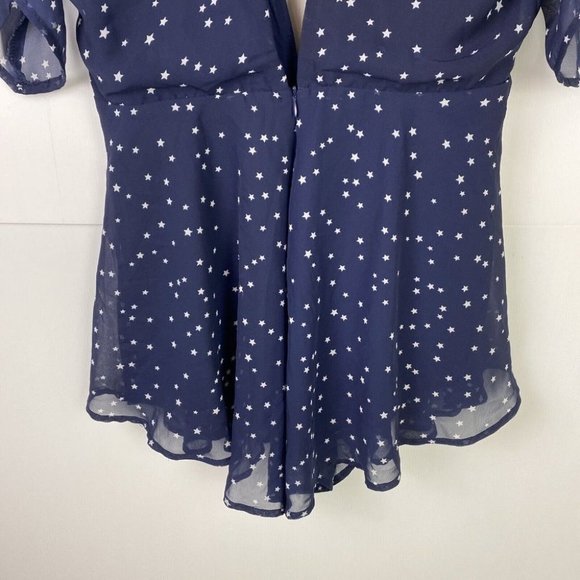 Lioness Size M Playsuit Romper Low Cut front & Back Navy Stars Party - Picture 11 of 11
